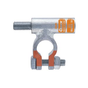 Battery Terminal - Top Post - Left Elbow w/ Stud - Negative 2/0 Ga