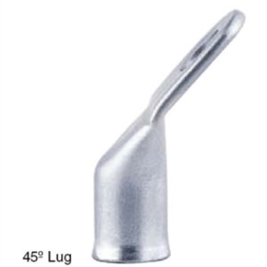 4 ga Tin Plated Lug with 45 degree bend