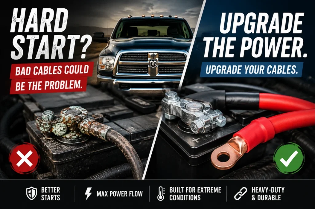 Dodge Ram with battery cable problems causing hard starting