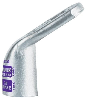 Heavy Duty Lug with 45 degree bend - 3/0 (three-aught)