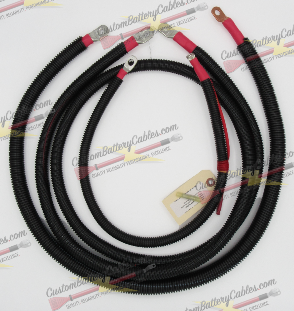 Dodge RAM Gen 3, 2500/3500 Cummins Diesel I6 5.9L, 2003-2007, 3/0 (Hard Start Kit) #840 2 Positive Cables Straight Option